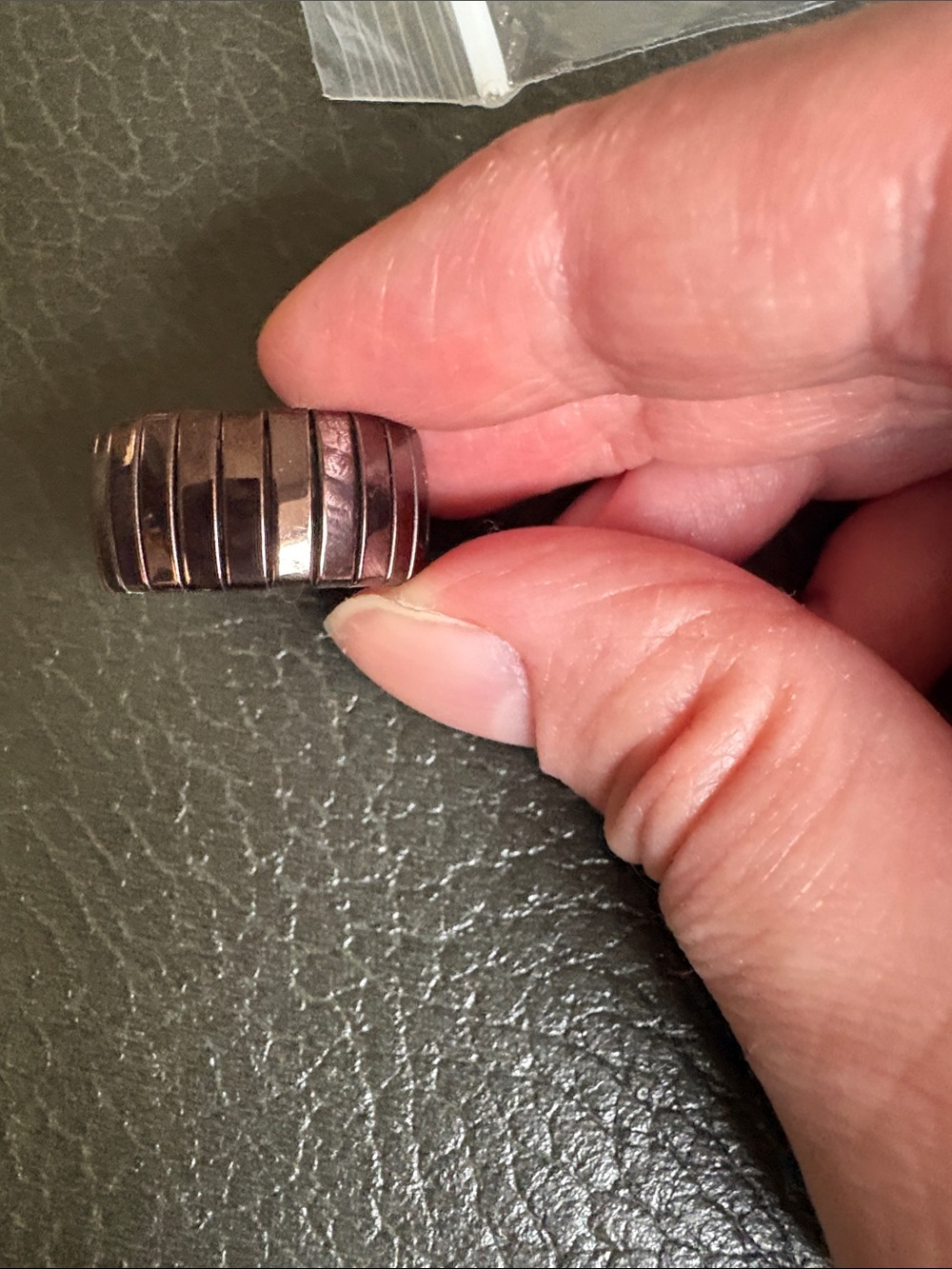 Steel by design stretch ring in chocolate brown